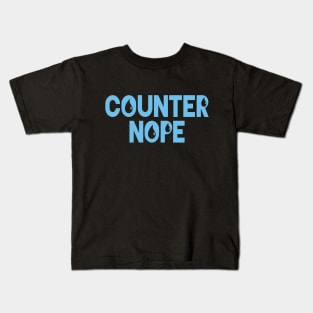 Blue Nope Counter Kids T-Shirt